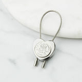 Personalised 1943 80th Birthday Sixpence Heart Keyring