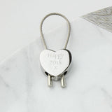 Personalised 1954 70th Birthday Sixpence Heart Keyring