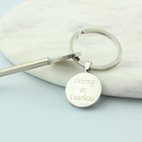 Personalised 30th Birthday Five Pence Keyring