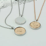 Personalised Any Date Farthing Birthday Necklace