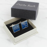 Personalised Blue Circuit Board Cufflinks