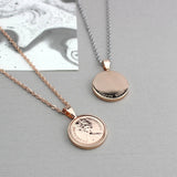 Rose Gold or Silver 1974 Half Penny 50th Birthday Necklace