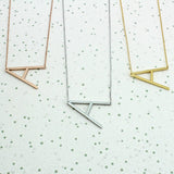 Initial Necklace In Silver, Gold Or Rose Gold