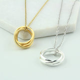 Silver Or Gold 30th Birthday Rings Necklace