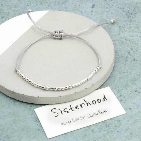 Sisterhood Morse Code Bracelet
