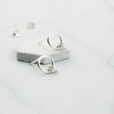 Sterling Silver 30th Birthday Circle Earrings