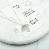 Sterling Silver 30th Birthday Leaf Necklace