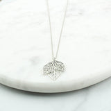 Sterling Silver 30th Birthday Leaf Necklace