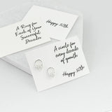Sterling Silver 50th Birthday Circle Earrings