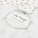 Sterling Silver I Am Enough Morse Code Bracelet